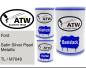 Preview: Ford, Satin Silver Pearl Metallic, TL / M7049: 500ml Lackdose + 500ml Klarlack + 250ml Härter - Set, von ATW Autoteile West.